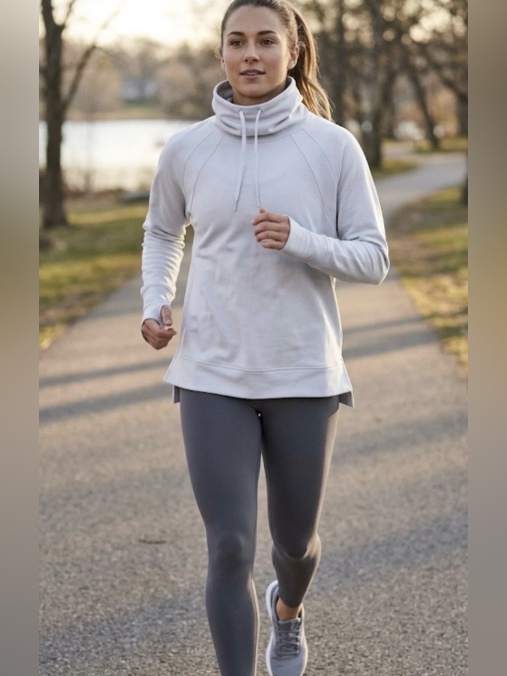 All In Motion Funnel Neck Tunic Women XXL Azure Blue Activewear Pullover Top